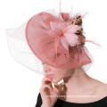 Wholesale Party/Races Sinamay Flower Fascinator Hats Headband with Feather For Ladies